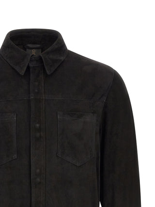 Blusa negra de ante