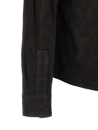 Blusa negra de ante