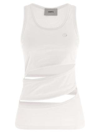 Camisetas sin mangas blancas de algodón orgánico