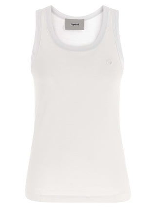Camiseta sin mangas de algodón blanco