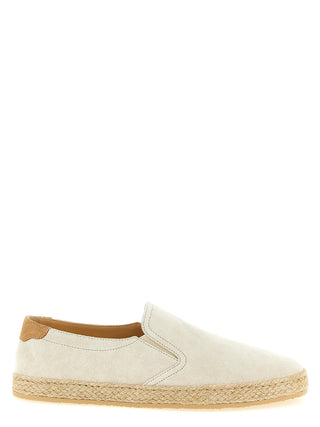 Gray Calfskin Espadrilles