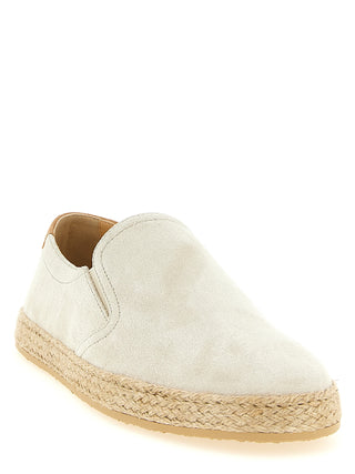Gray Calfskin Espadrilles