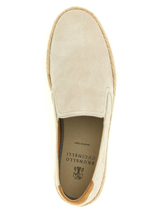 Gray Calfskin Espadrilles