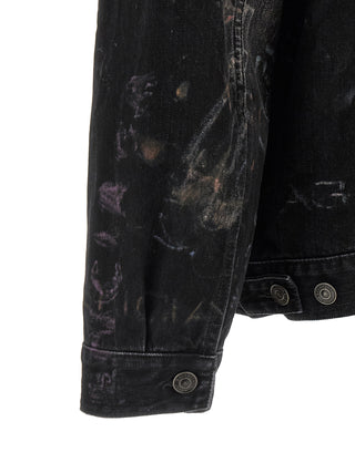 Chaqueta vaquera negra de algodón