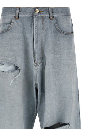 Blue Cotton Relaxed Fit Jeans