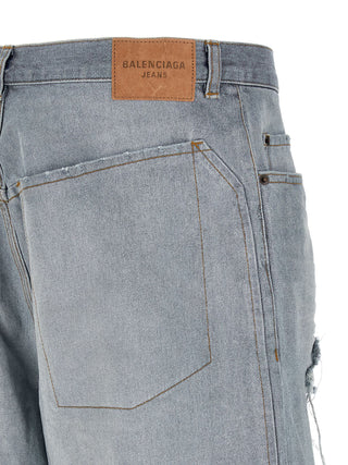 Blue Cotton Relaxed Fit Jeans