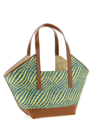 Bolso tote bicolor de poliamida