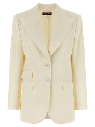 White Virgin Wool Blazer