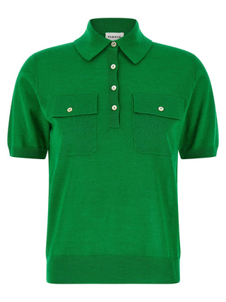 Bicolor Wool Polo Shirt