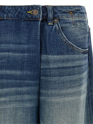 Jeans azules de algodón denim