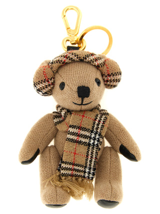 Beige Wool Keychain