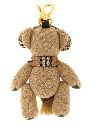 Beige Wool Keychain