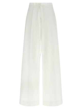 Pantalones casuales de algodón blanco