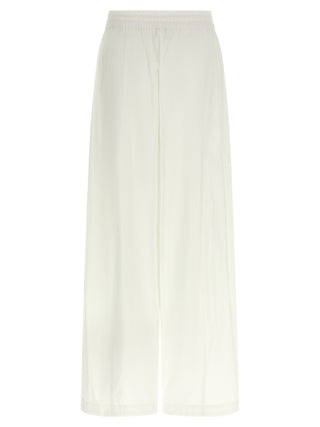 White Polyamide Casual Pants