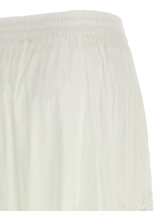 White Polyamide Casual Pants