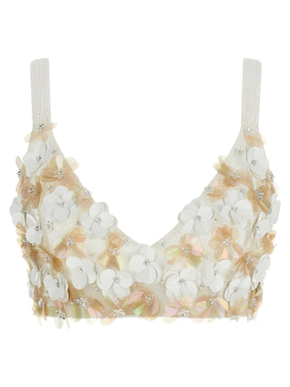 White Polyamide Tank Tops