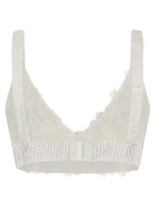 White Polyamide Tank Tops