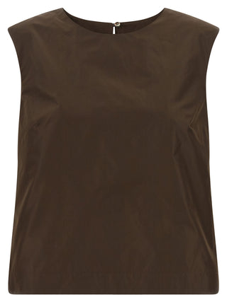 Camisa de poliéster marrón