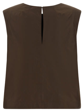 Camisa de poliéster marrón