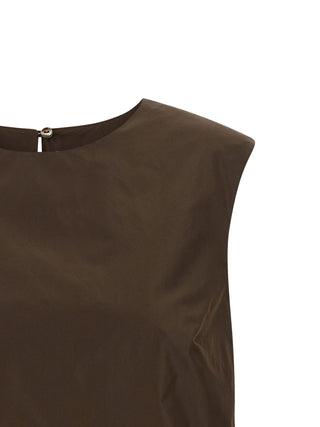 Camisa de poliéster marrón