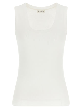 Camiseta sin mangas de algodón blanco