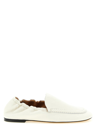 White Lamb Leather Slip-On Loafers