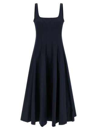 Blue Cotton Midi Dress