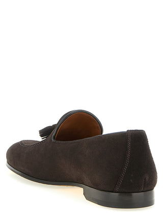 Brown Calfskin Slip-On Loafers