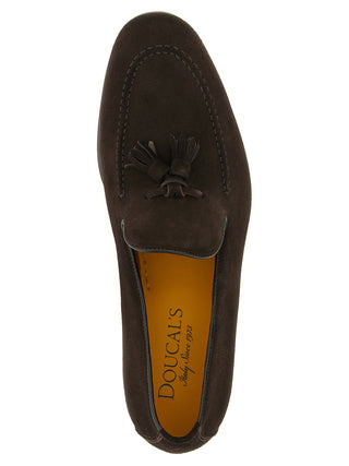 Brown Calfskin Slip-On Loafers