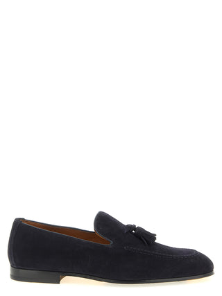 Mocasines slip-on de piel de becerro azul
