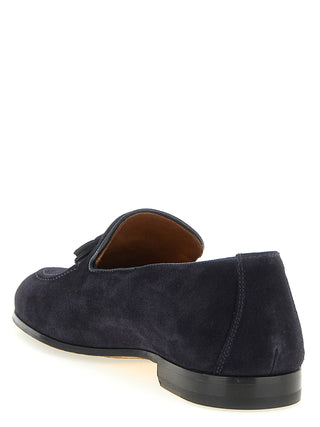 Mocasines slip-on de piel de becerro azul