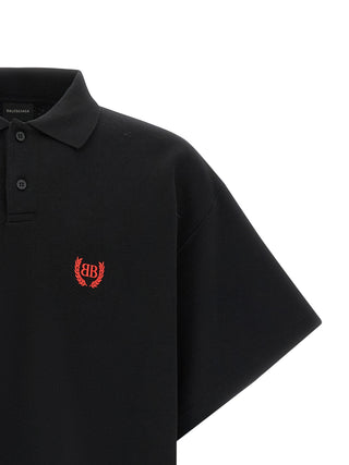 Black Cotton Polo Shirt