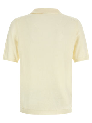 Beige Cotton Polo Shirt