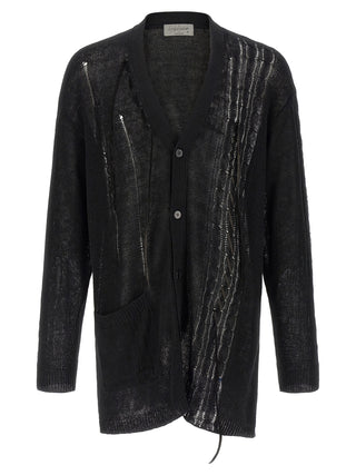 Black Linen Cardigan
