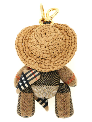 Beige Wool Keychain