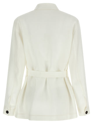 White Linen Shell Jacket