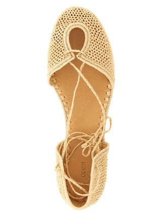 Beige Viscose Ballet Flats