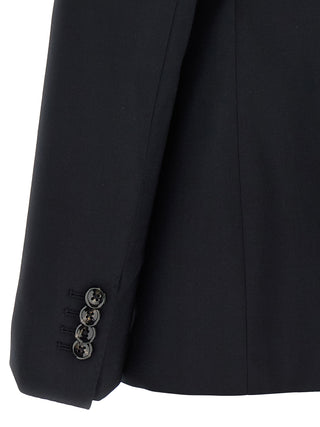 Blue Virgin Wool Two-Piece Suit
