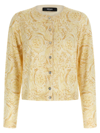 Bicolor Silk Cardigan