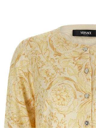 Bicolor Silk Cardigan