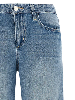 Jeans azules de algodón denim