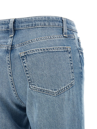 Jeans azules de algodón denim