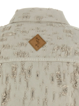 Gray Cotton Sleeveless Jacket