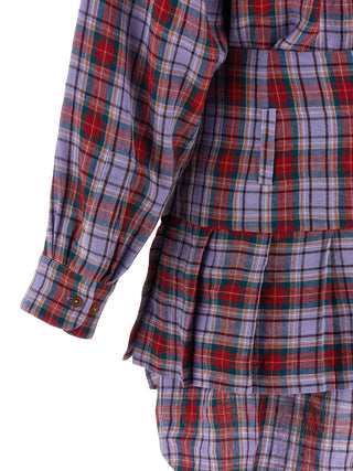 Multicolor Linen Short Dress