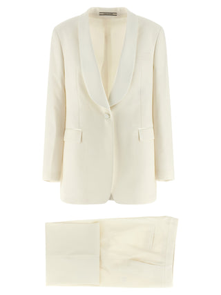 White Virgin Wool Two-Piece Suit