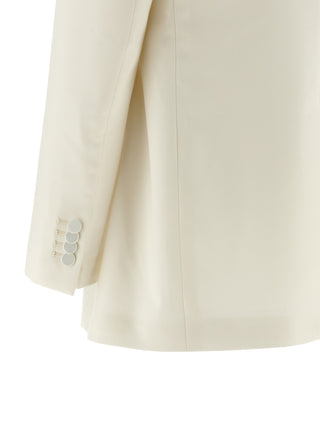 White Virgin Wool Two-Piece Suit