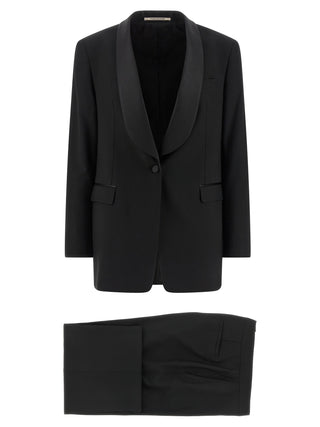 Black Virgin Wool Two-Piece Suit