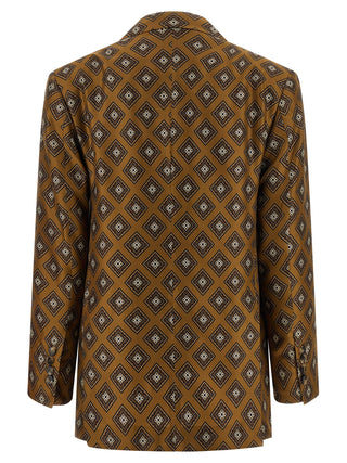 Brown Silk Blazer