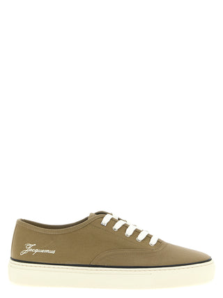 Bicolor Cotton Low Top Sneakers