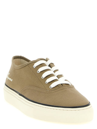 Bicolor Cotton Low Top Sneakers